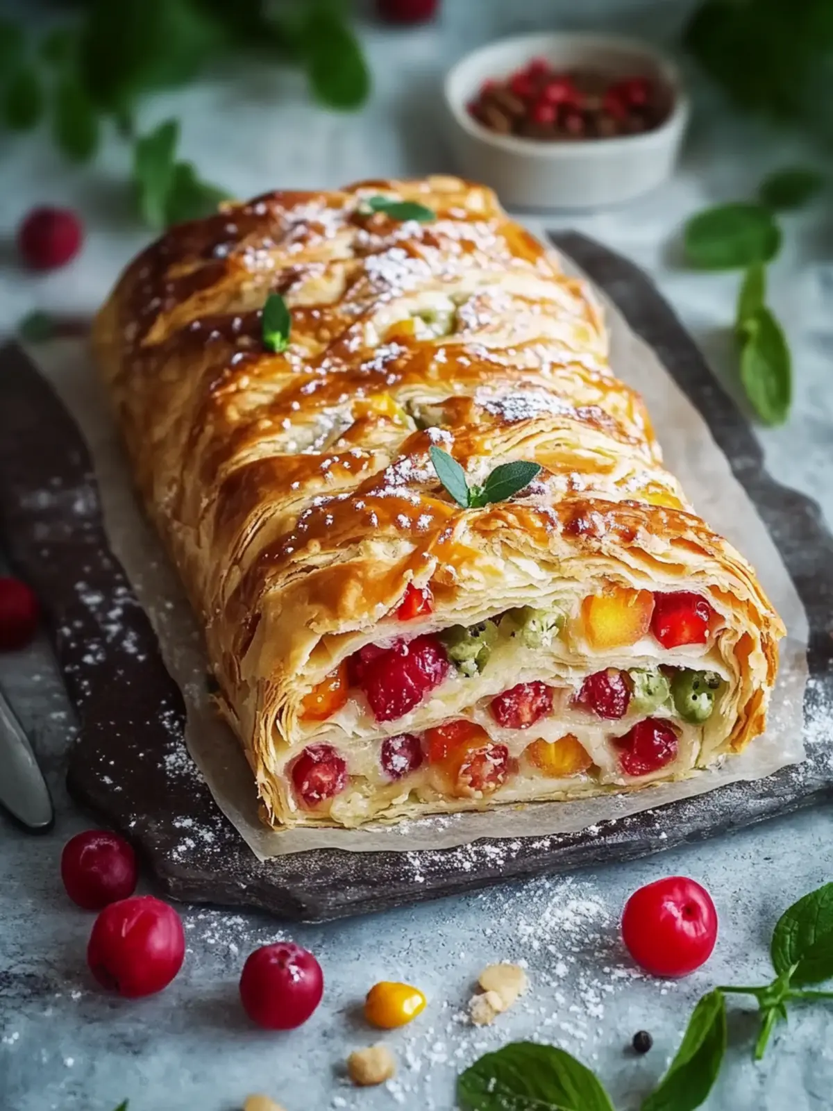 Gemüsestrudel mit Blätterteig