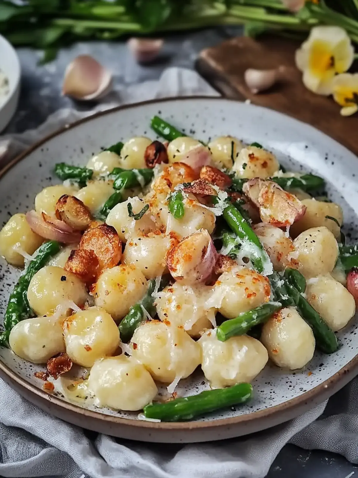 Gnocchi mit grünem Spargel