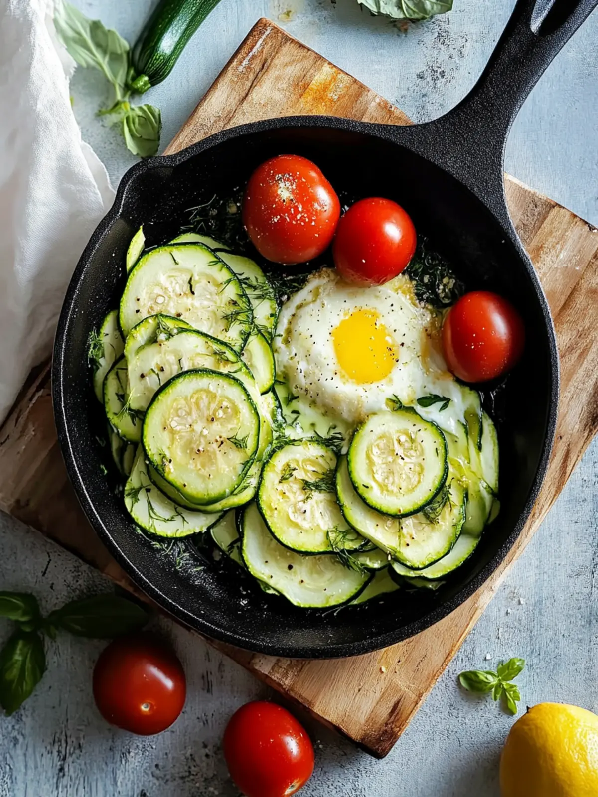 Niedrig-Kohlenhydrat-Zucchini-Nester