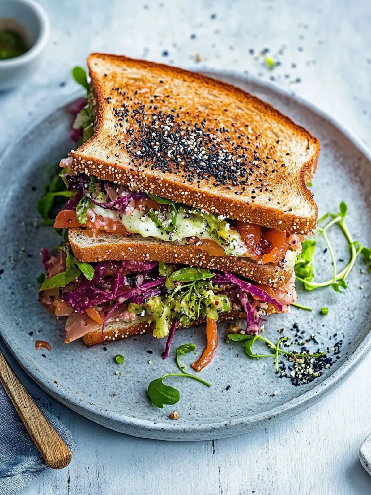 Wild-Sandwich mit Rotkohlsalat