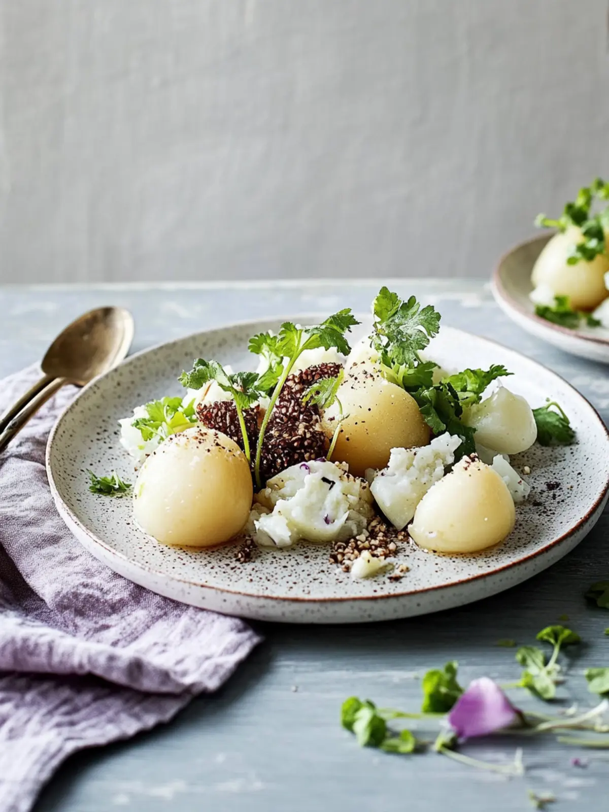 Kohlrabi-Schmand-Gemüse mit Honigkartöffelchen