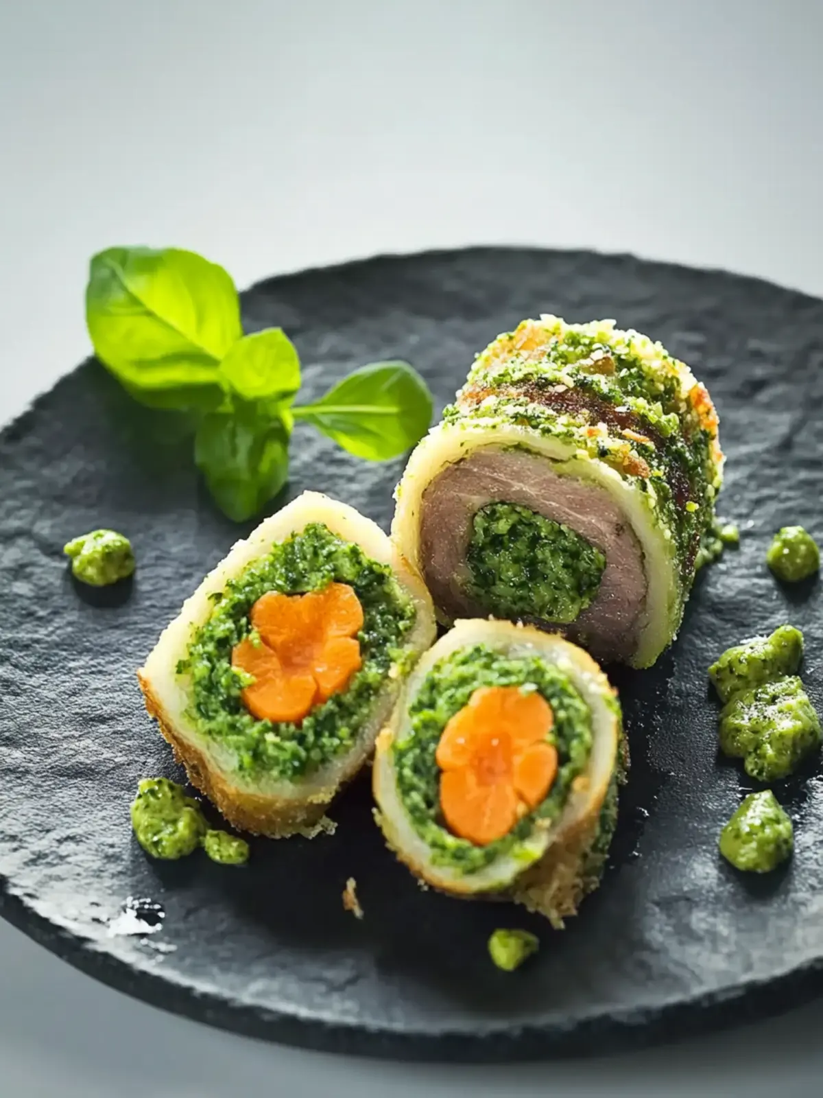 Rouladen mit Schinken-Pesto-Füllung