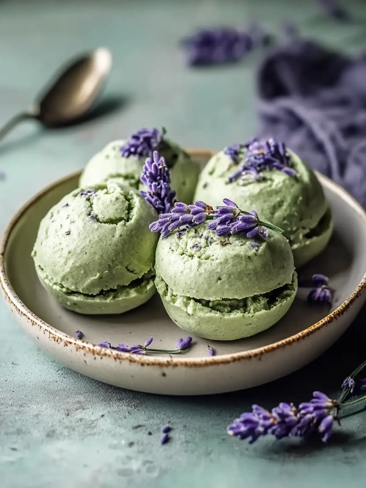 Traumige Matcha-Lavendel-Zuckerplätzchen