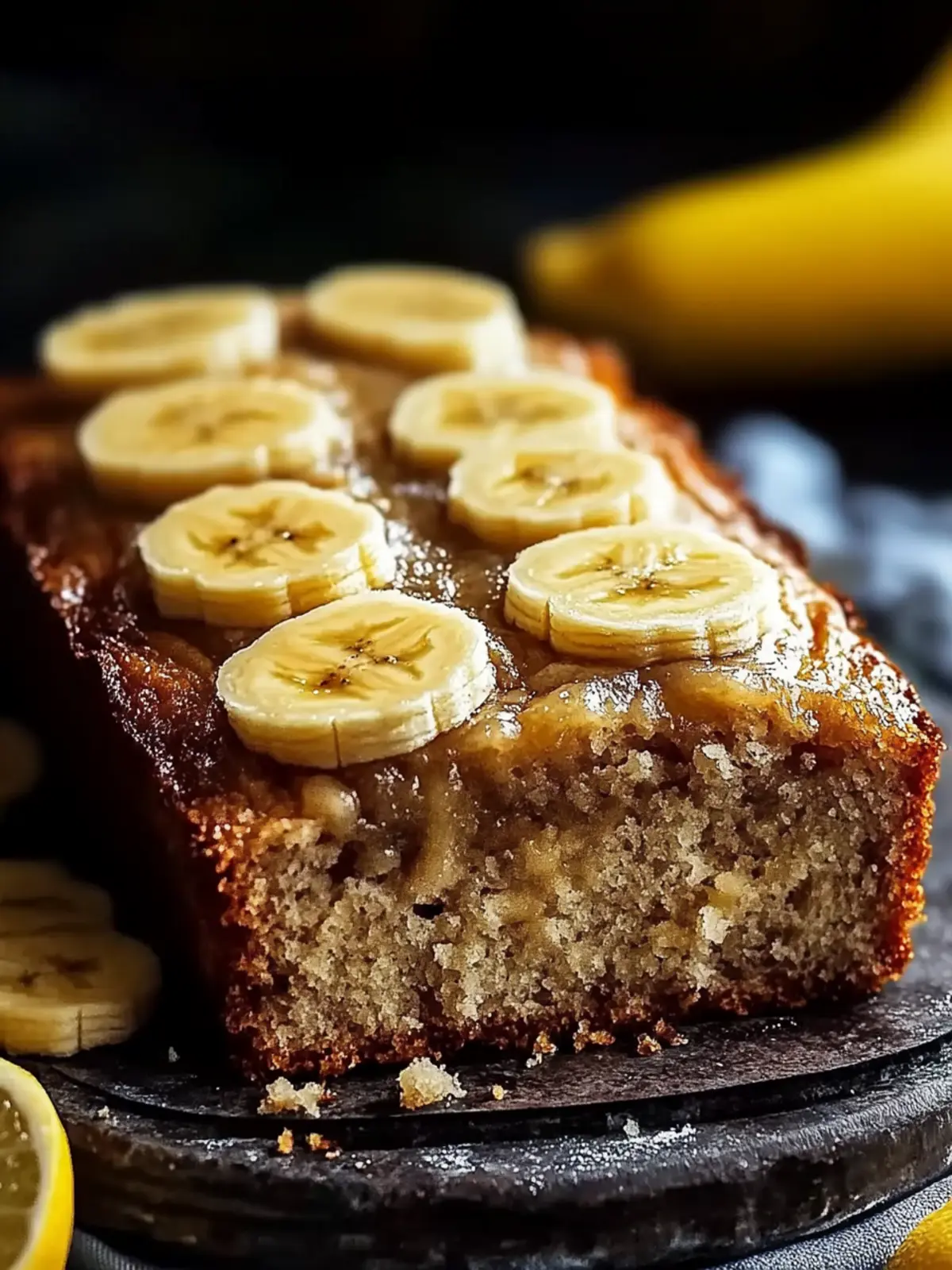 Homemade Bananabread with Cinnamon Roll