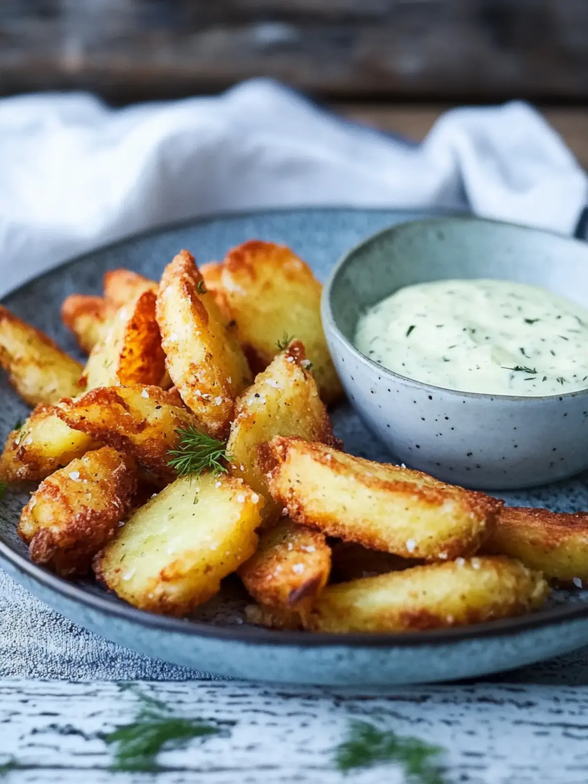 Kartoffelecken aus der Heißluftfritteuse