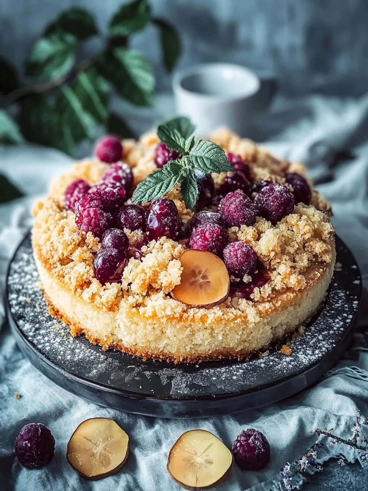 Pflaumenkuchen Teig Streusel
