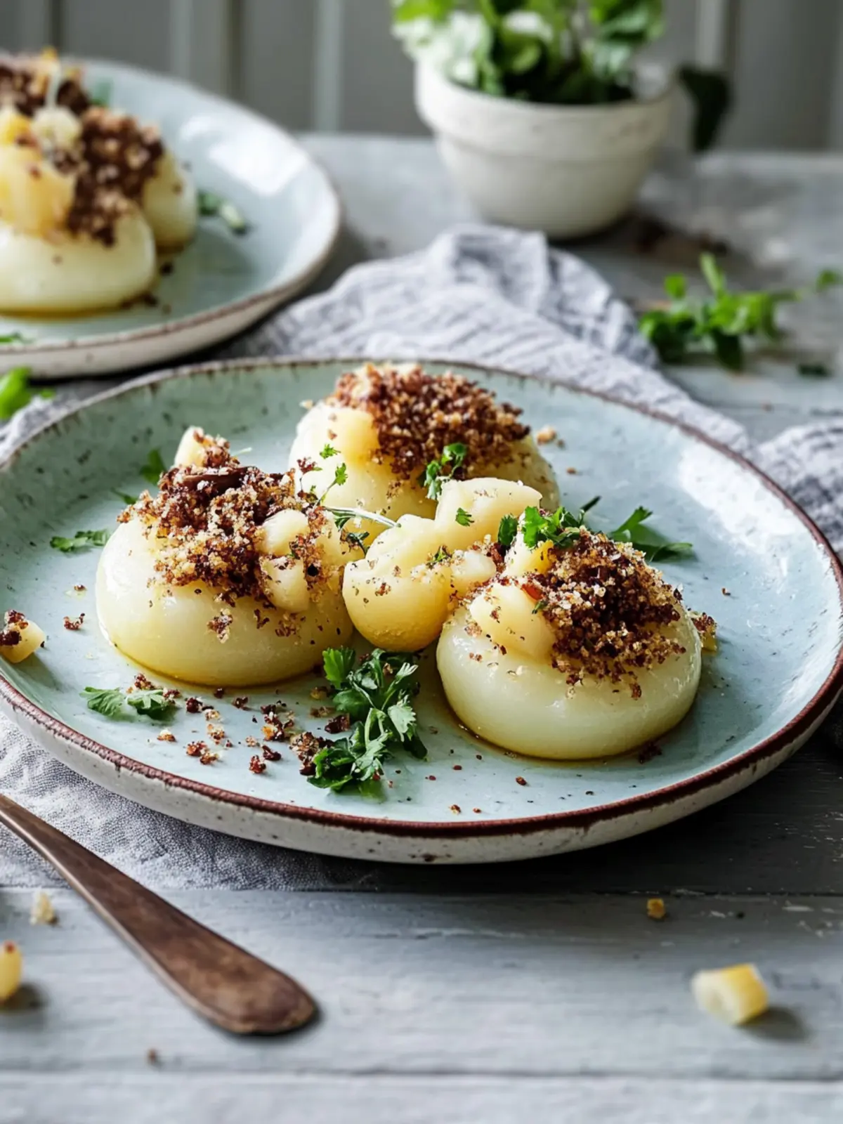 Kohlrabi-Schmand-Gemüse mit Honigkartöffelchen
