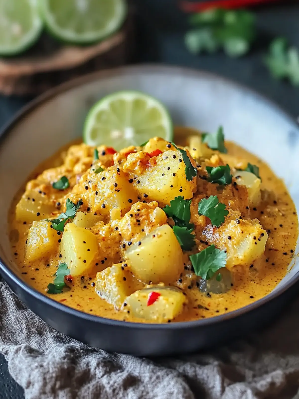 Säuerlicher Limetten-Kohlrabi-Curry