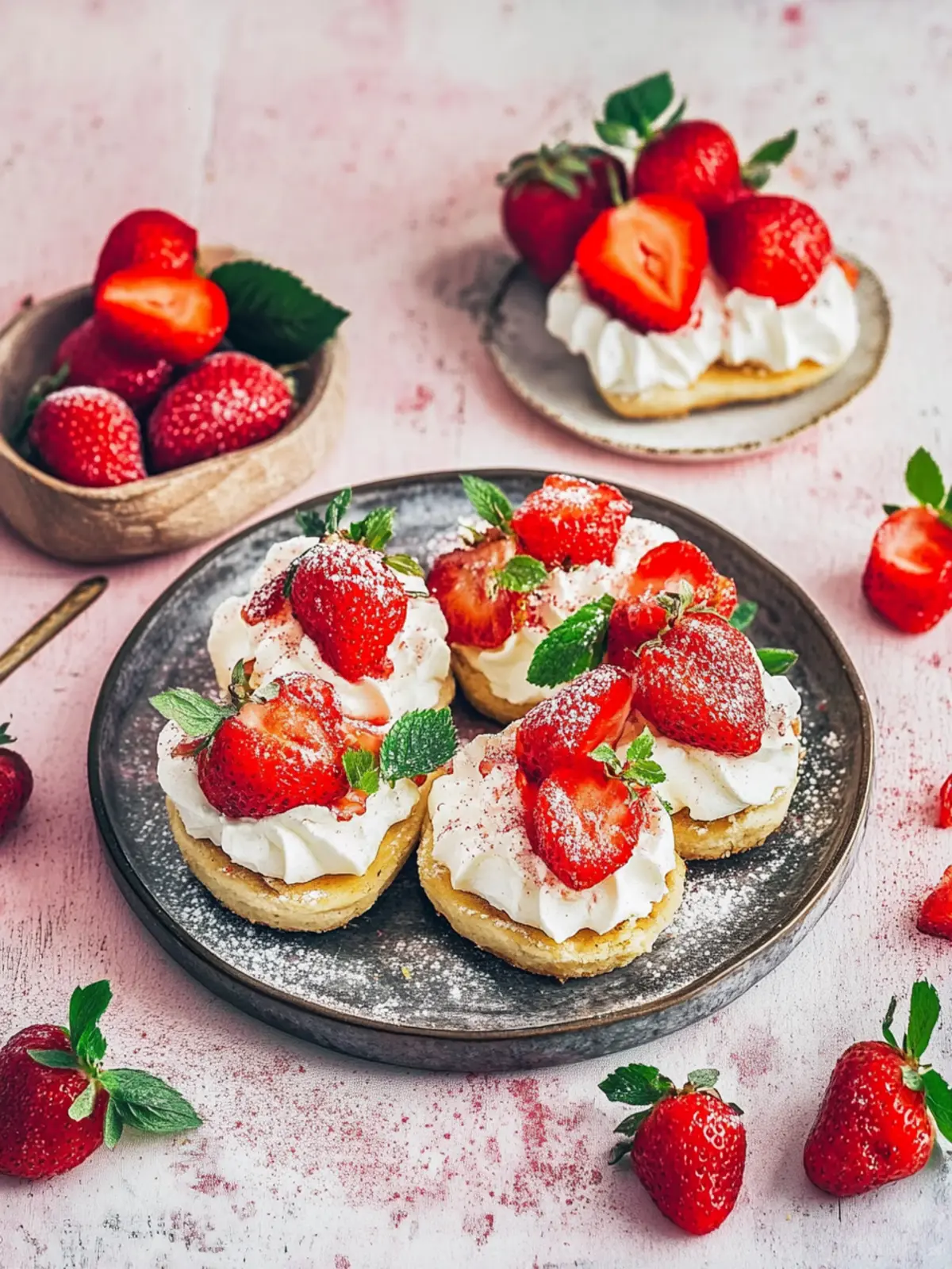 Vegane Erdbeertörtchen