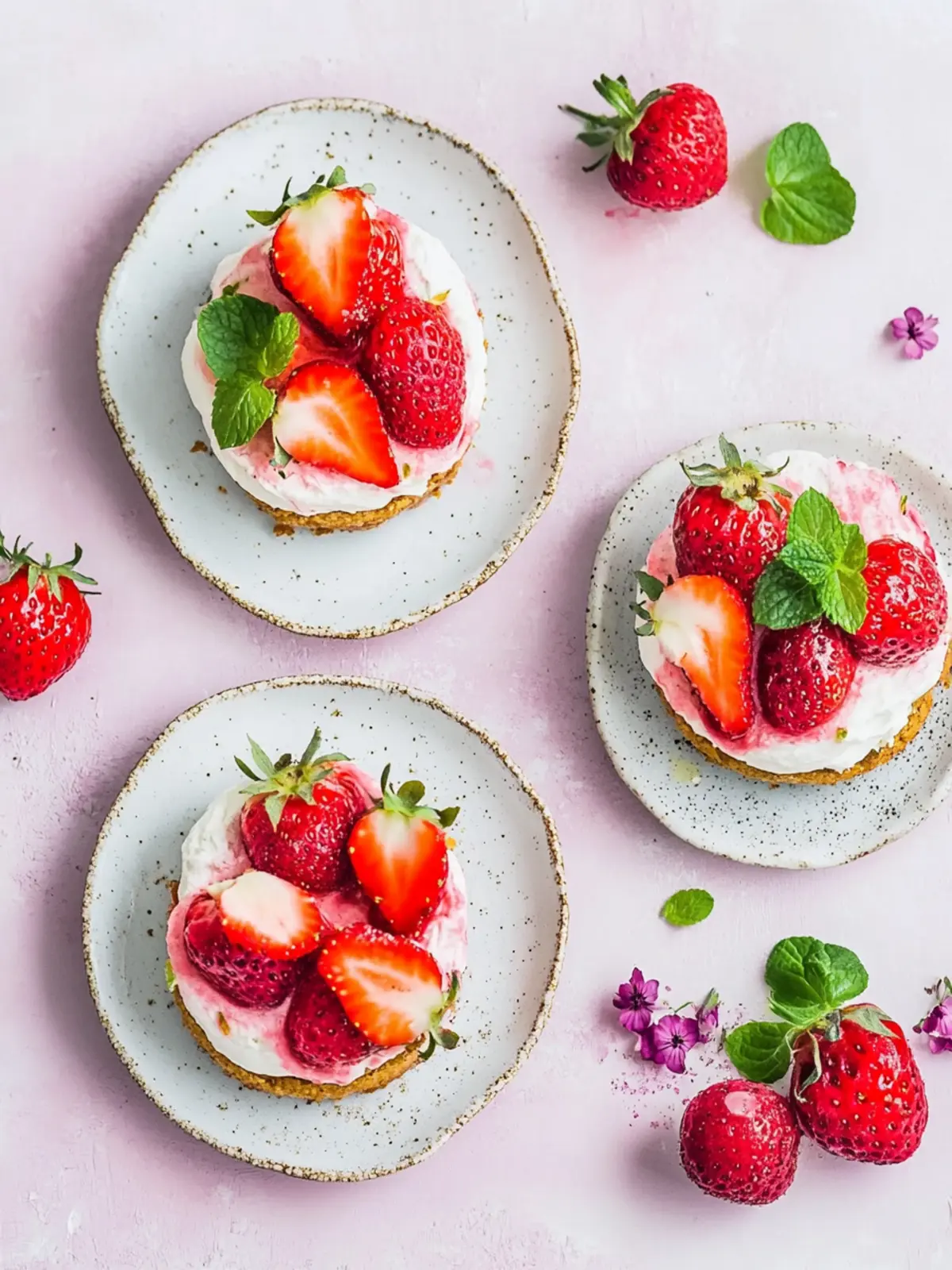 Vegane Erdbeertörtchen