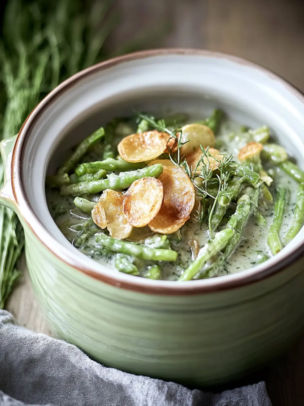Einfache Crock Pot Grüner Bohnen Auflauf