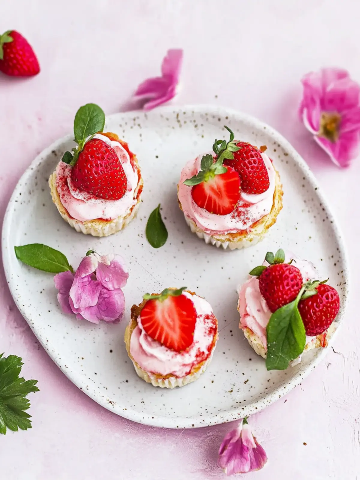 Vegane Erdbeertörtchen